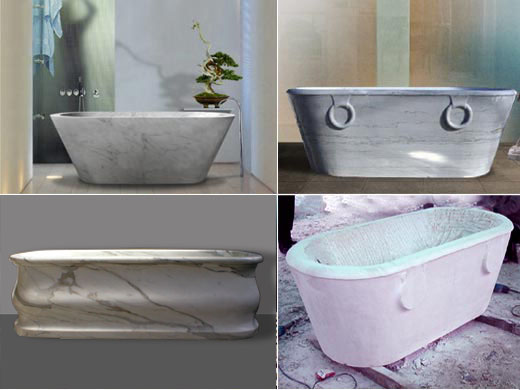 Modern and antique marble baths